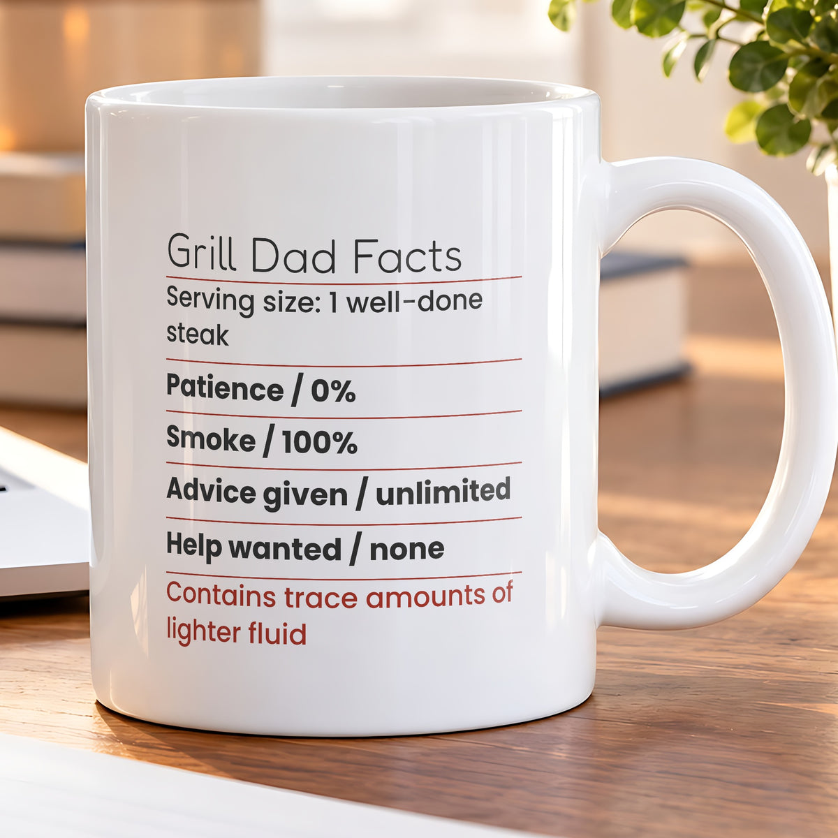 Grill Dad Nutrition Facts Coffee Mug Funny Label For Dad - photo 5