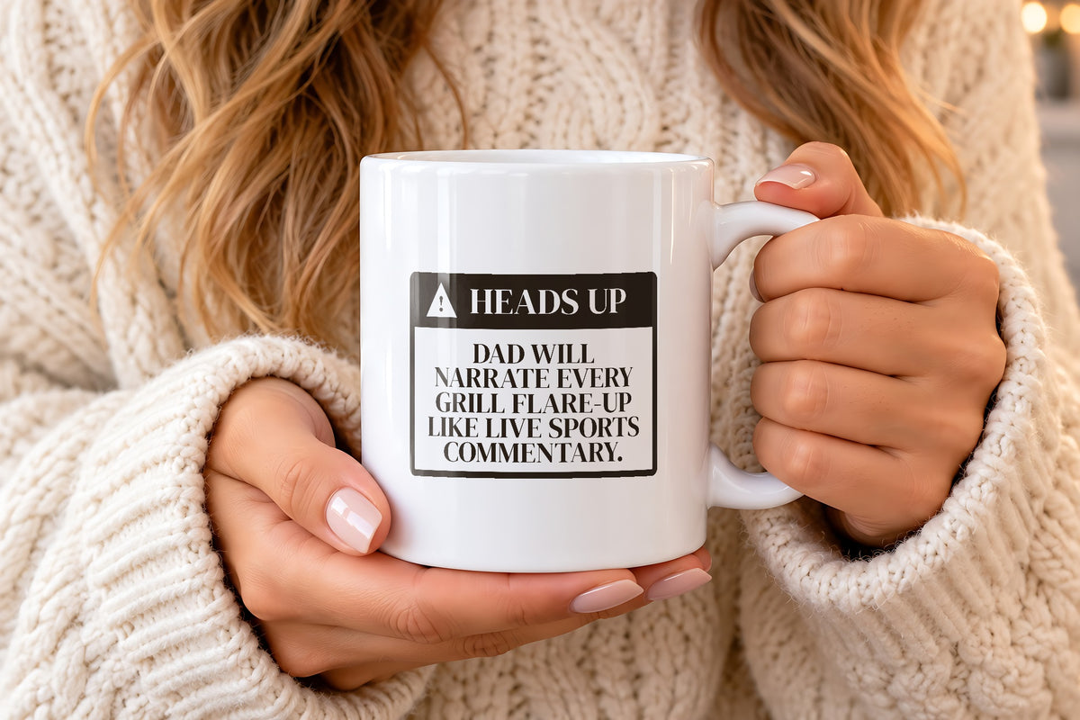 Funny Dad Grill Flare-Up Warning Coffee Mug For Dad - photo 1