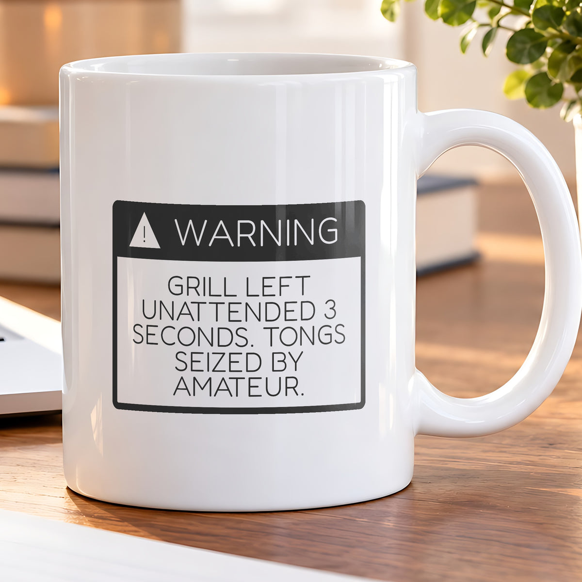 Grill Warning Coffee Mug Tongs Seized By Amateur For Dad - photo 5