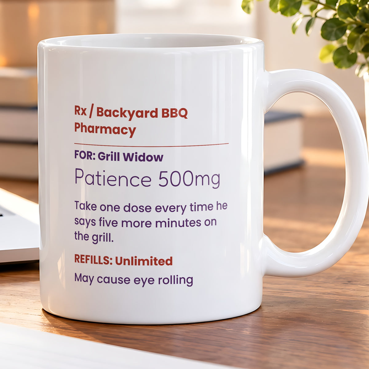 Funny Grill Widow Coffee Mug Prescription Label For BBQ Spouse - photo 5