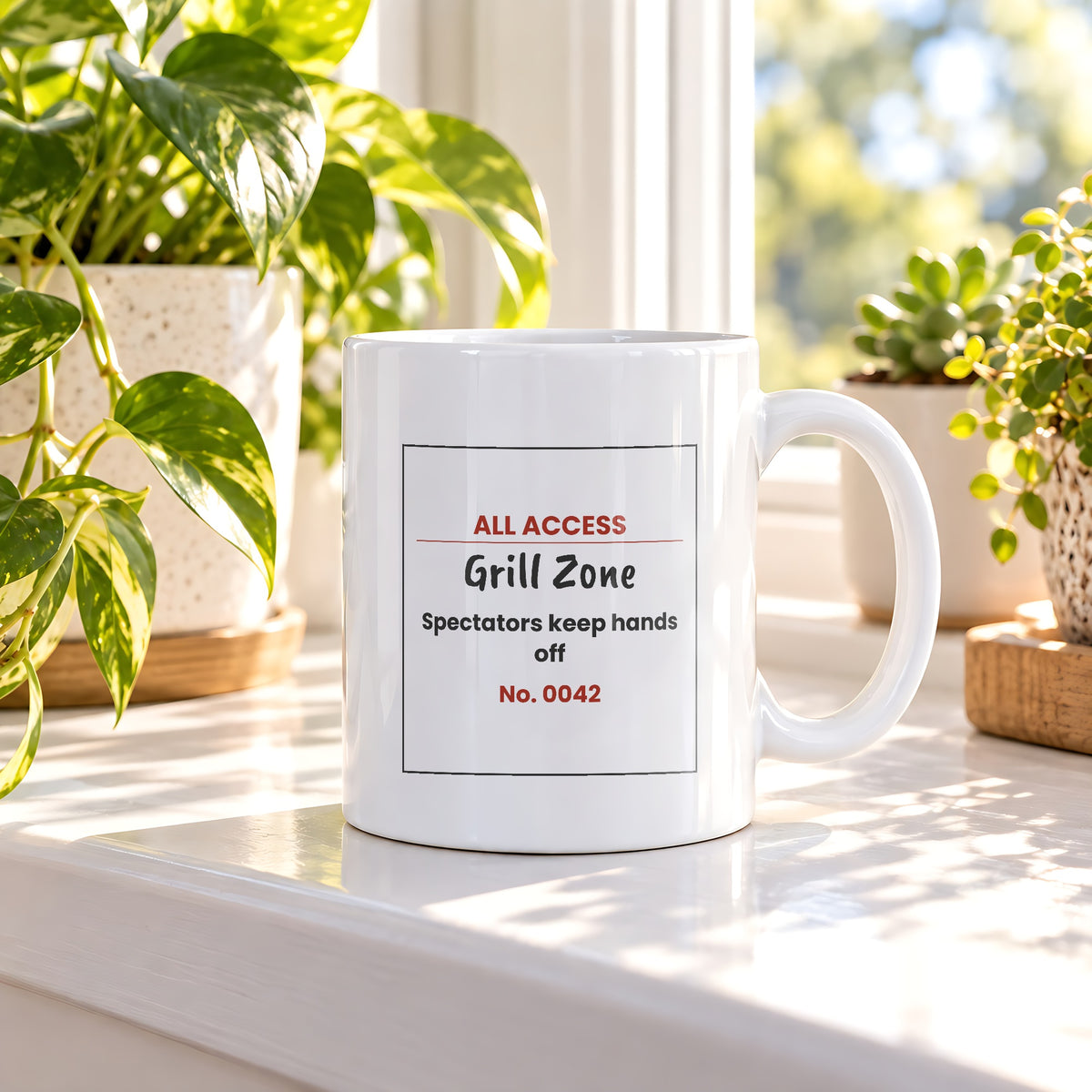 Grill Zone Ticket Coffee Mug Spectators Hands Off For Dad - photo 2