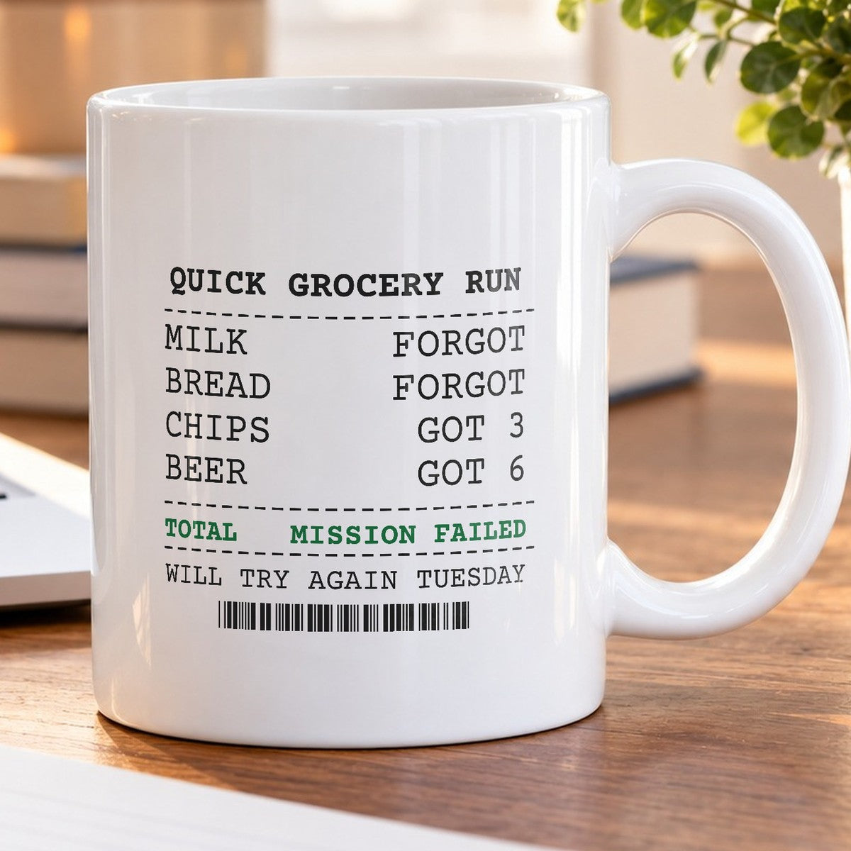 Funny Coffee Mug Grocery Run Mission Failed For Him - photo 5