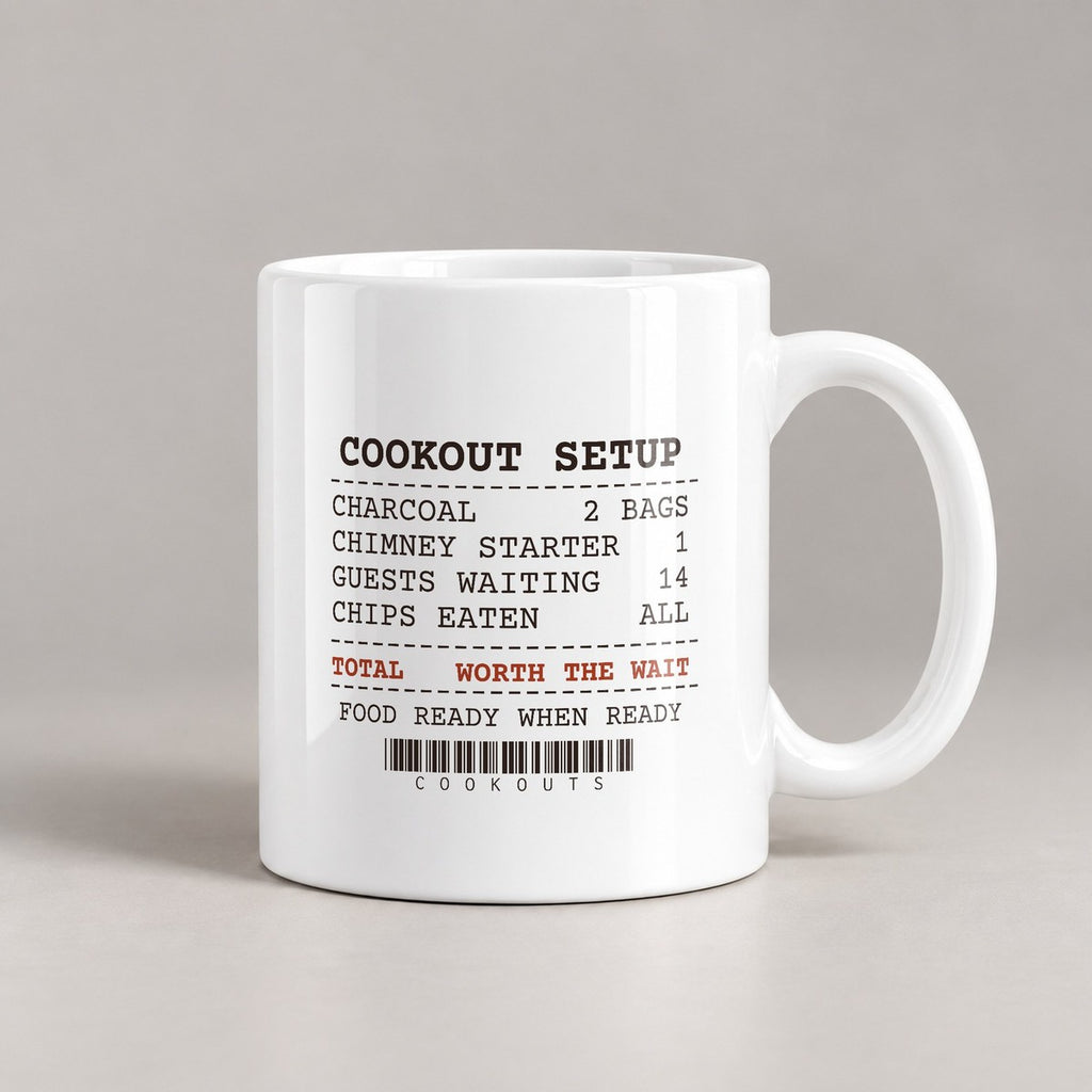 Funny BBQ Coffee Mug Cookout Receipt Guests Waiting Worth The Wait - photo 3