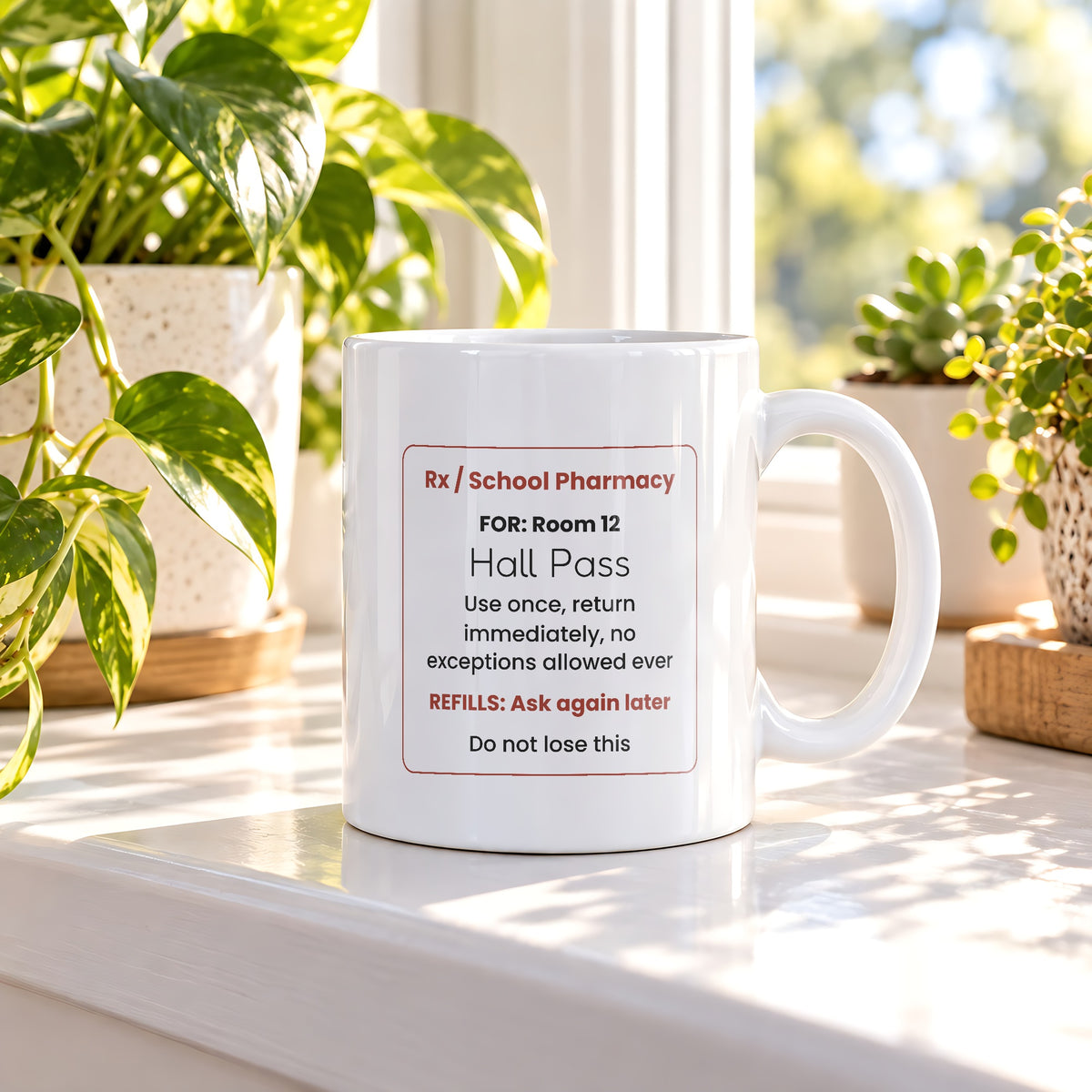 Funny Teacher Prescription Coffee Mug Hall Pass For Teachers - photo 2