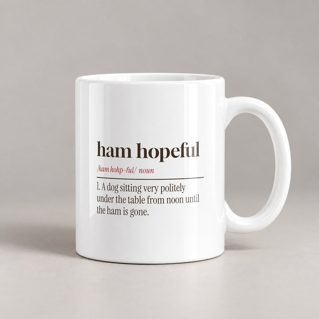 Funny Christmas Dog Coffee Mug Ham Hopeful Dictionary Definition - photo 2