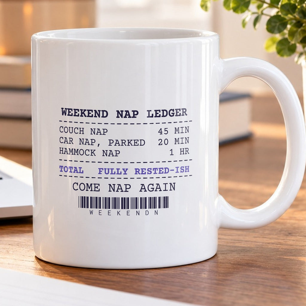 Funny Nap Coffee Mug Weekend Nap Ledger Receipt For Nap Lovers - photo 5