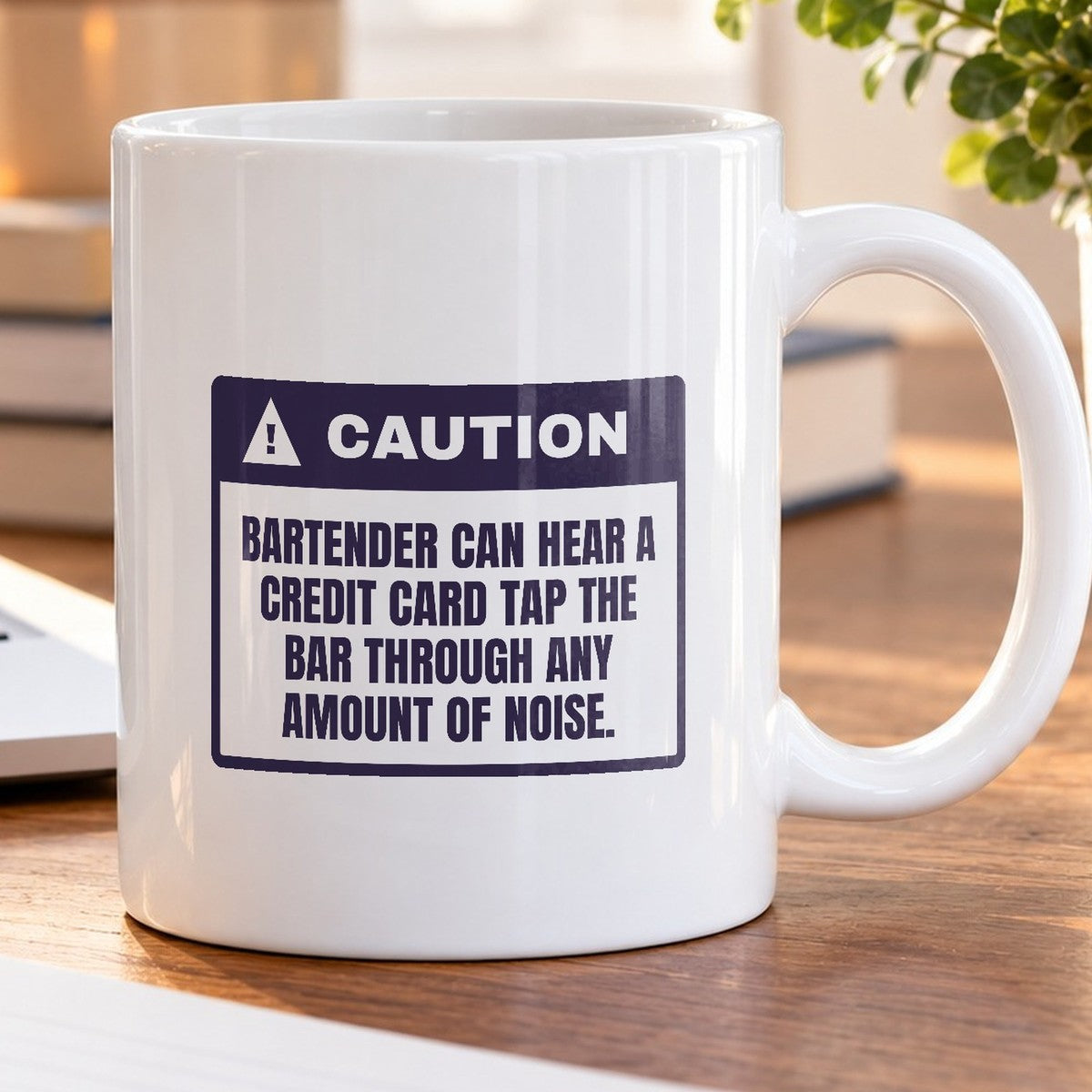 Funny Bartender Coffee Mug Hears A Card Tap Through Any Noise - photo 5
