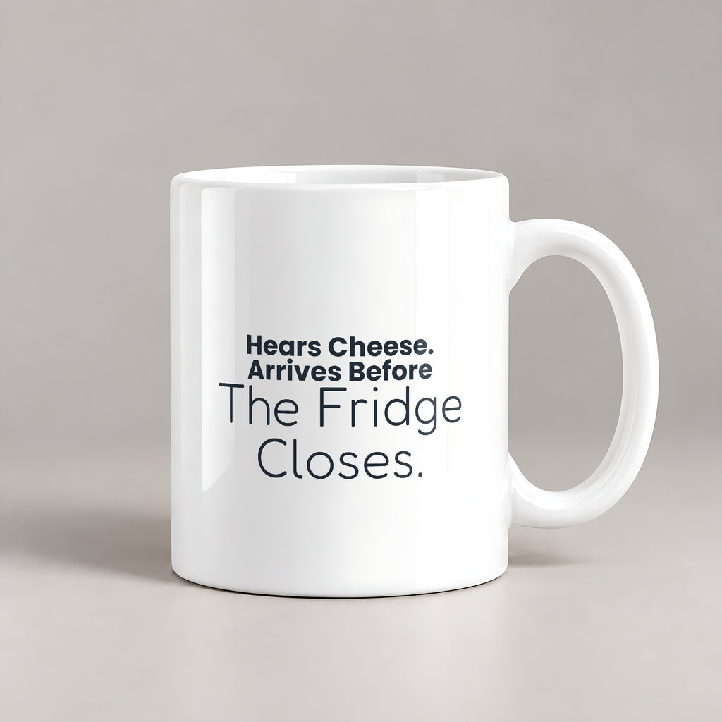 Funny Labrador Coffee Mug Hears Cheese Arrives Before The Fridge Closes - photo 1