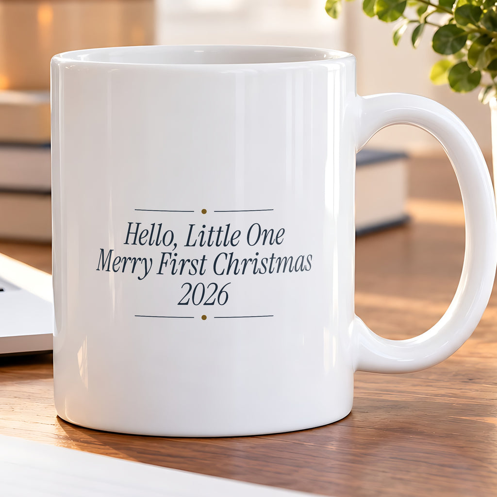 Baby First Christmas Coffee Mug Hello Little One Merry First Christmas - photo 5