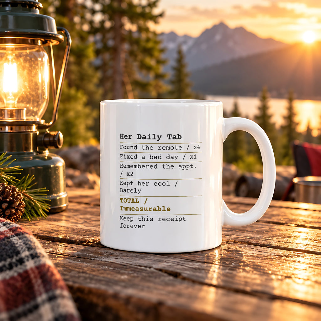 Funny Wife Coffee Mug Her Daily Tab Receipt For Wife - photo 1