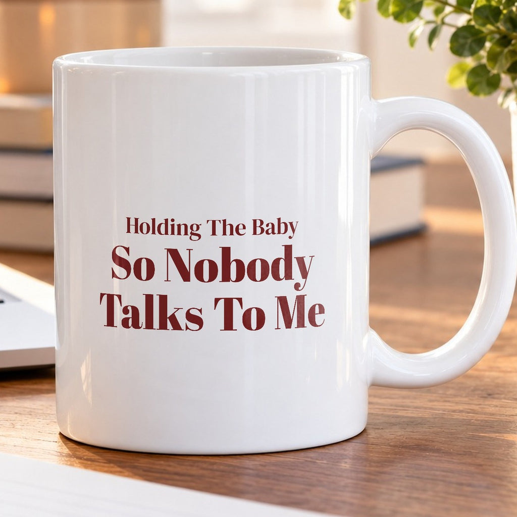Funny Christmas Introvert Mug Holding The Baby So Nobody Talks To Me - photo 5