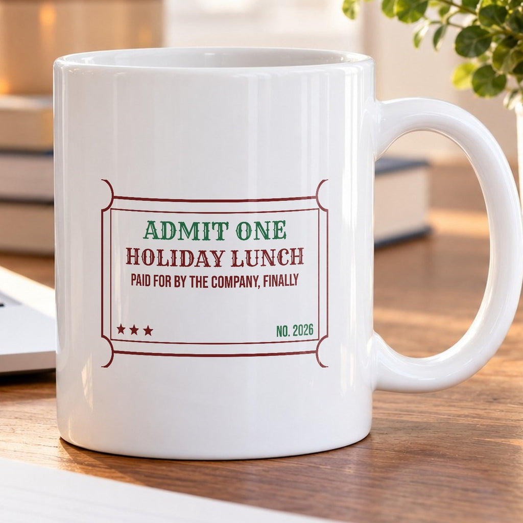 Funny Christmas Coworker Coffee Mug Holiday Lunch Company Paid Finally - photo 5