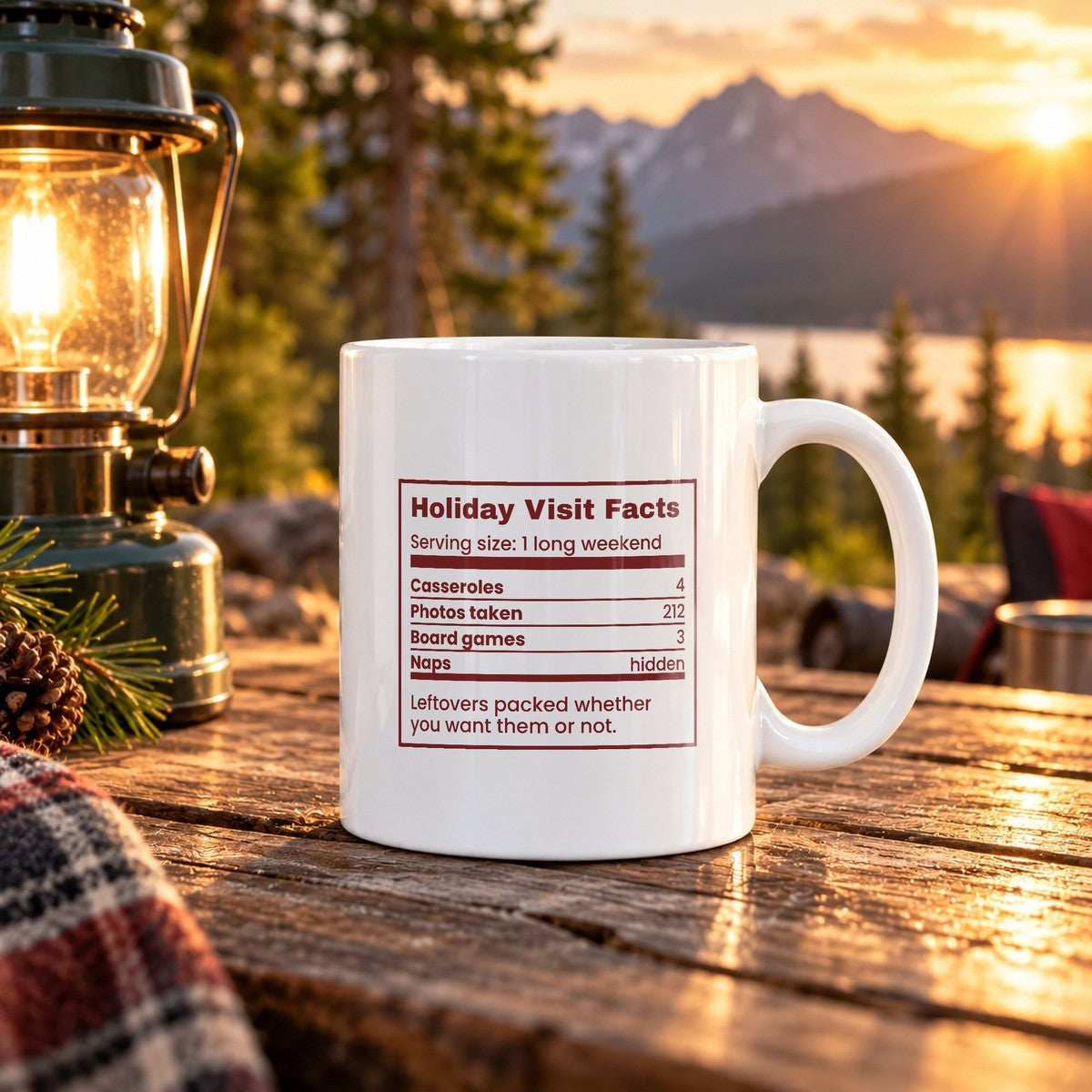 Funny Christmas In-Laws Coffee Mug Holiday Visit Facts Label - photo 2