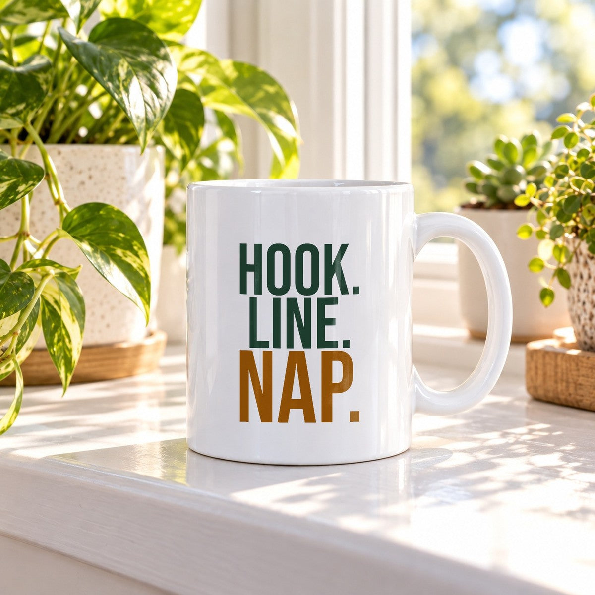 Funny Fishing Mug Hook Line Nap Coffee Cup - photo 1