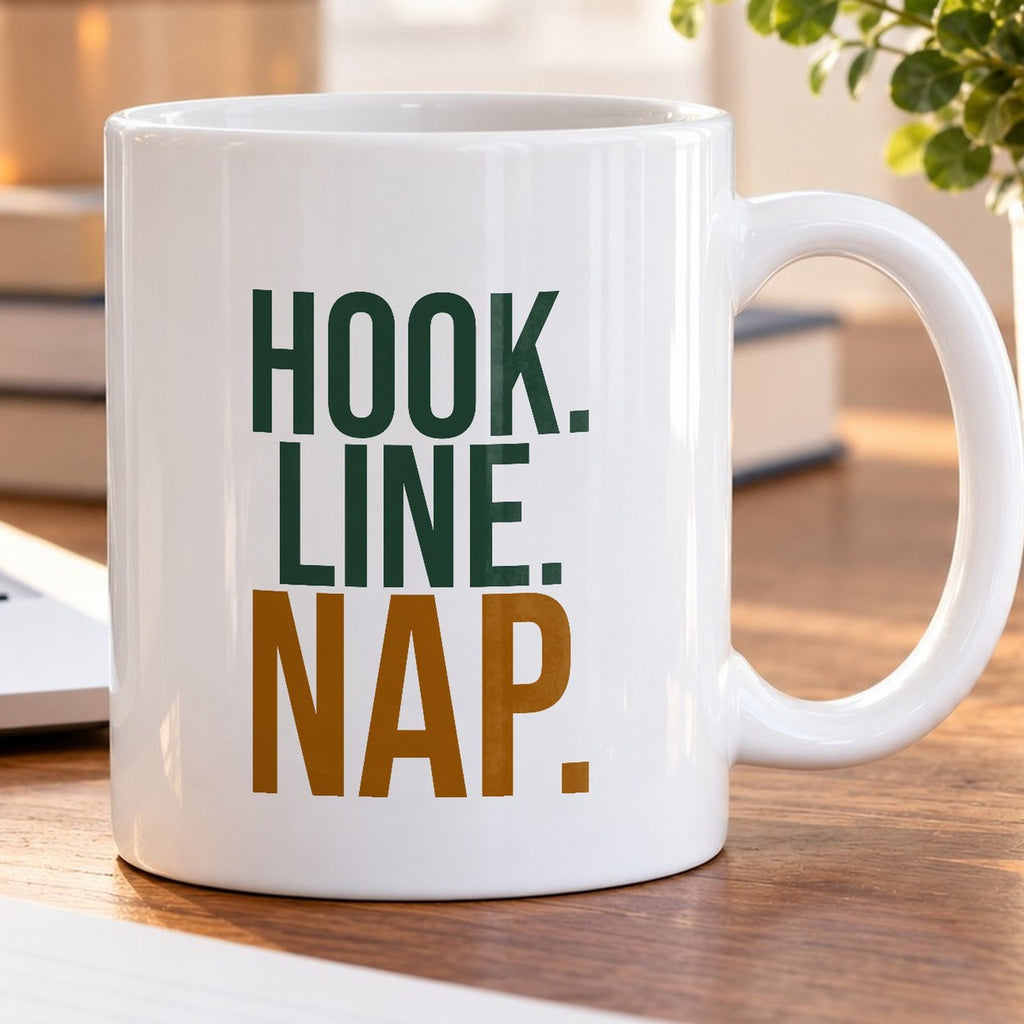 Funny Fishing Mug Hook Line Nap Coffee Cup - photo 5
