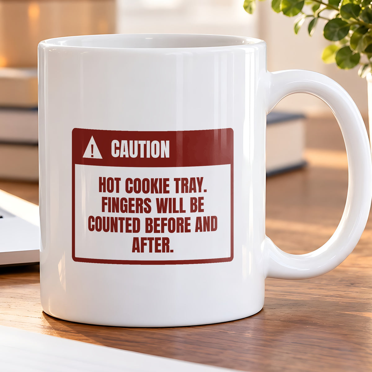 Funny Christmas Baking Coffee Mug Hot Cookie Tray Fingers Counted - photo 5