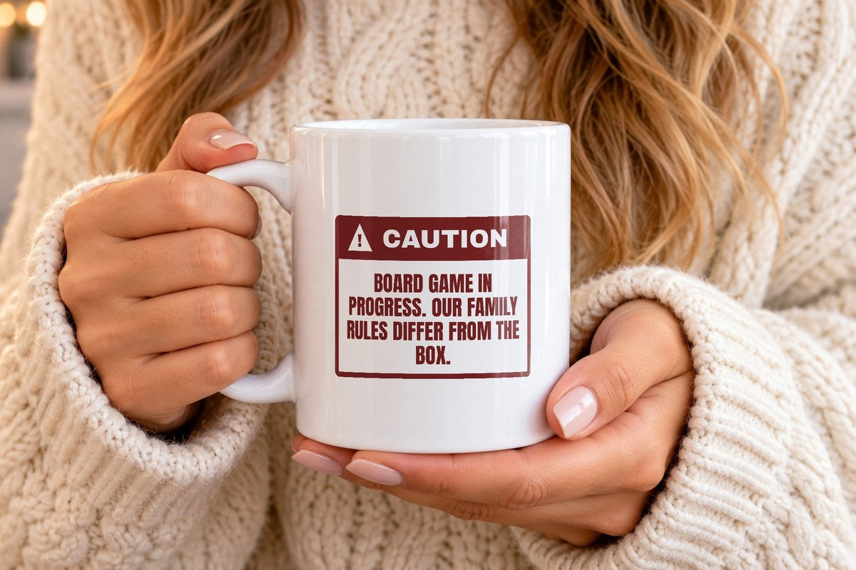 Funny Christmas Family Coffee Mug House Rules Differ From The Box - photo 4