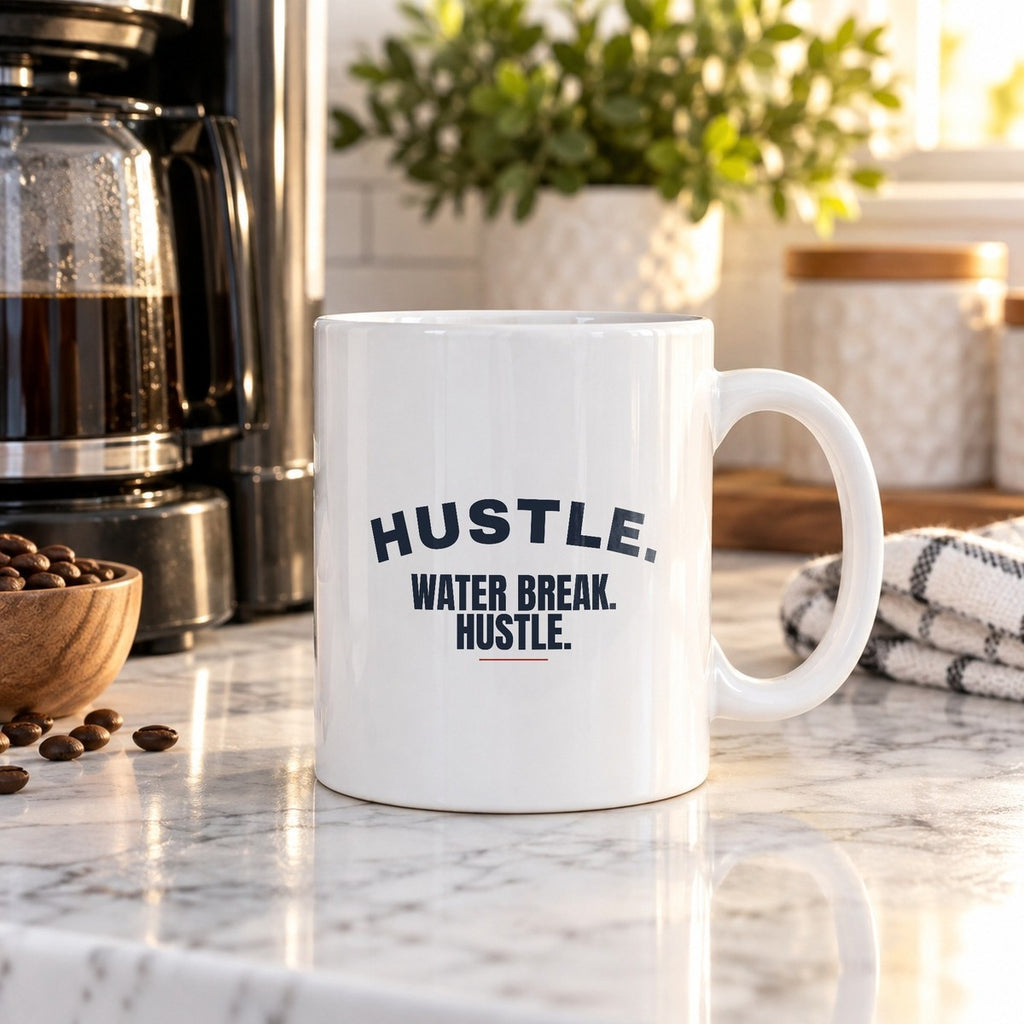Funny Coach Coffee Mug Hustle Water Break Hustle Retro Arch Design - photo 1