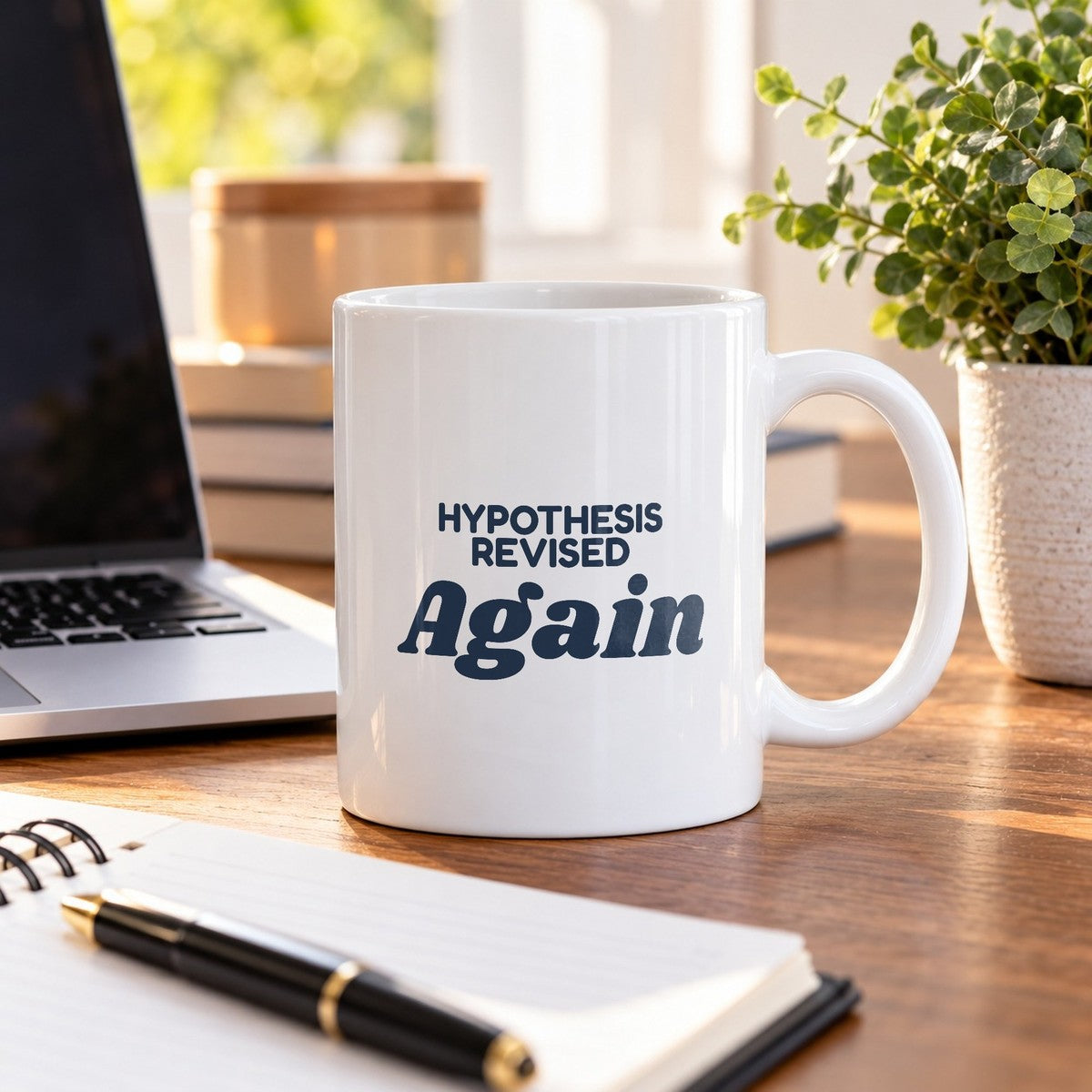 Funny Scientist Coffee Mug Hypothesis Revised Again For Scientists - photo 2