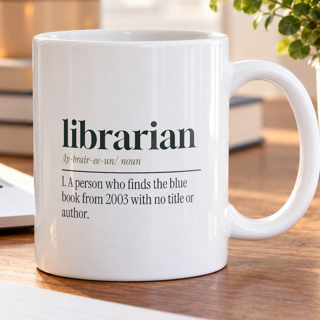 Funny Librarian Definition Coffee Mug It Was Blue Found It - photo 5