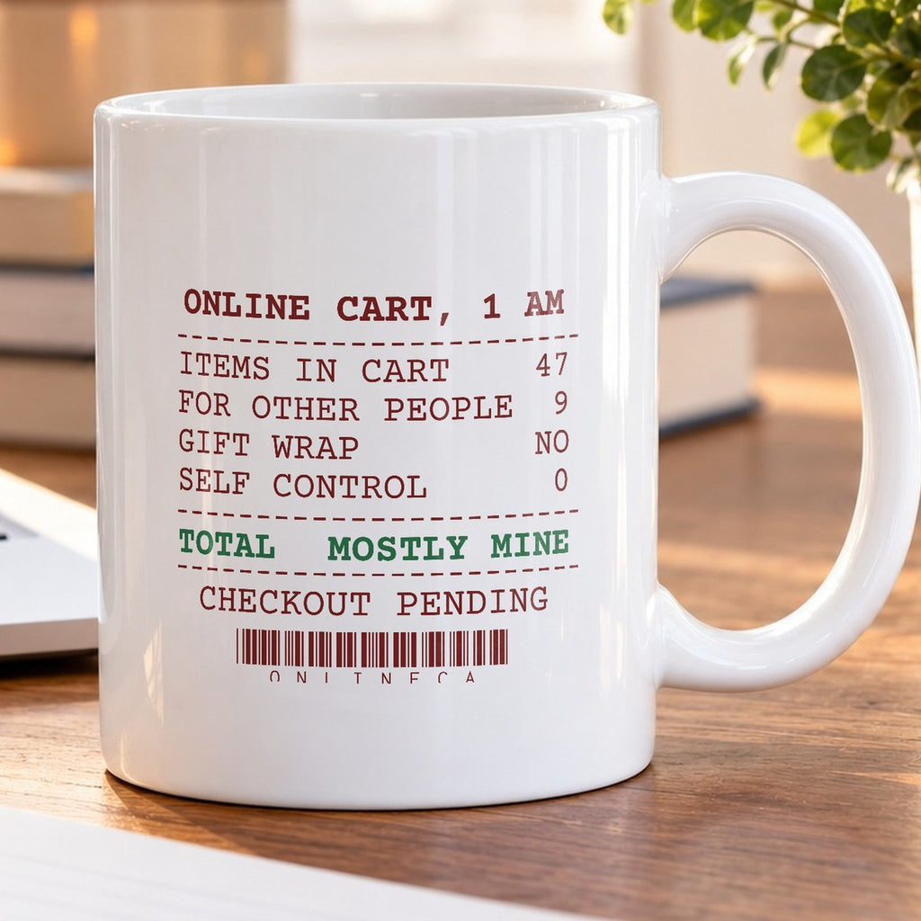Funny Christmas Shopping Coffee Mug Items In Cart 47 Receipt - photo 5