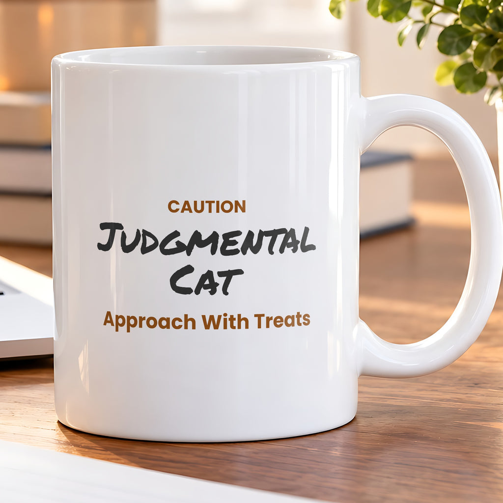 Funny Cat Valentine Coffee Mug Judgmental Cat Sign For Cat Lovers - photo 5