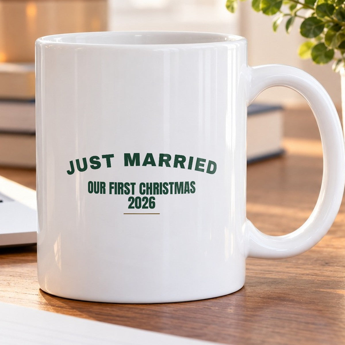 Just Married Our First Christmas 2026 Coffee Mug For Bride And Groom - photo 5