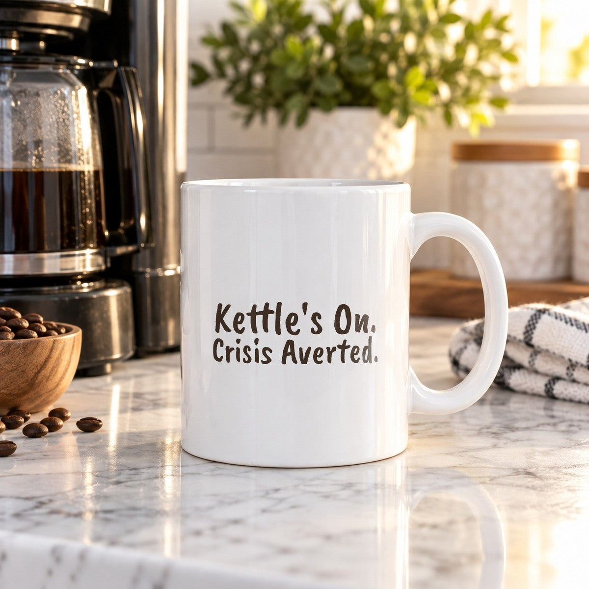 Funny Tea Mug Kettle's On Crisis Averted For Tea Lovers - photo 1