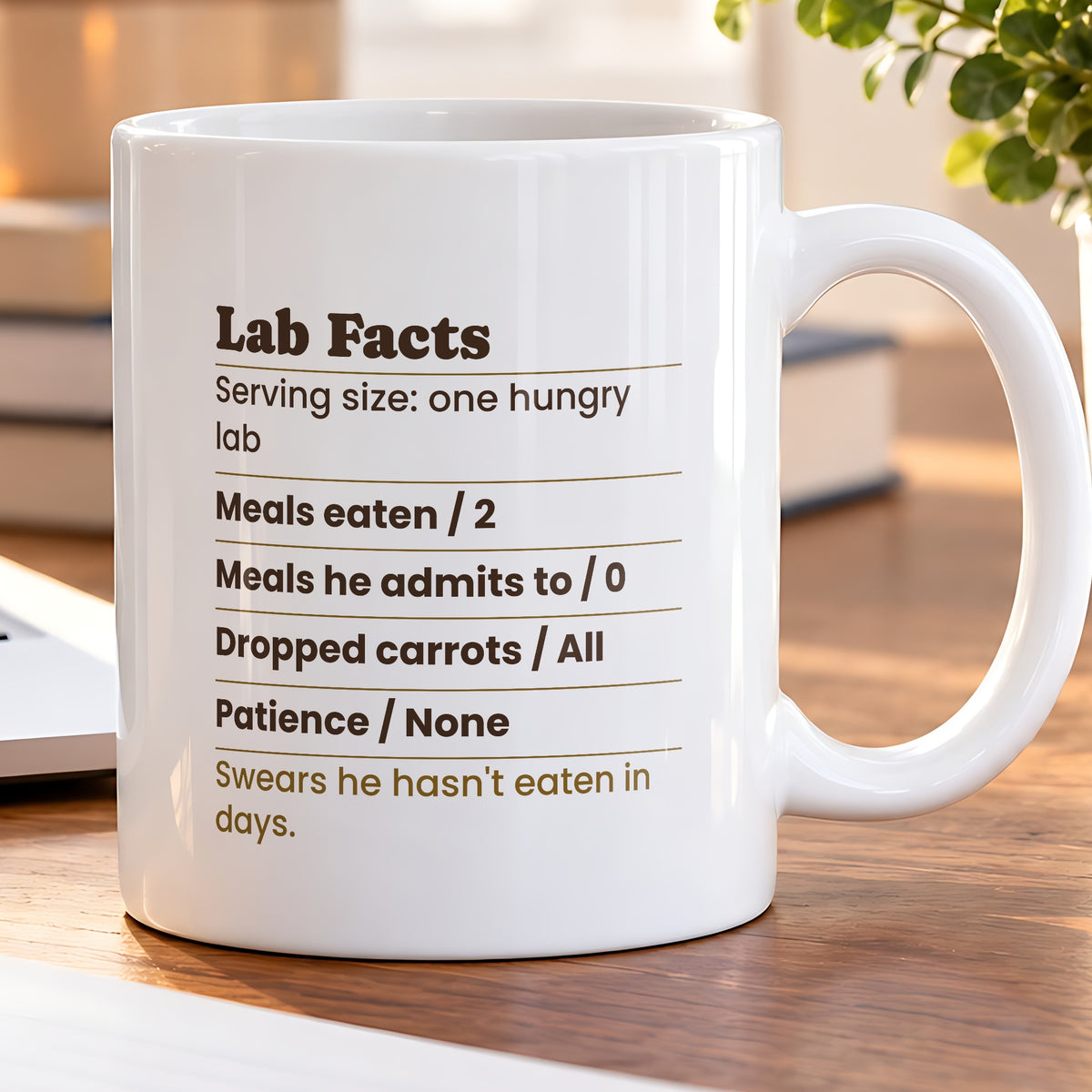 Funny Labrador Coffee Mug Lab Facts Meals He Admits To Zero - photo 5