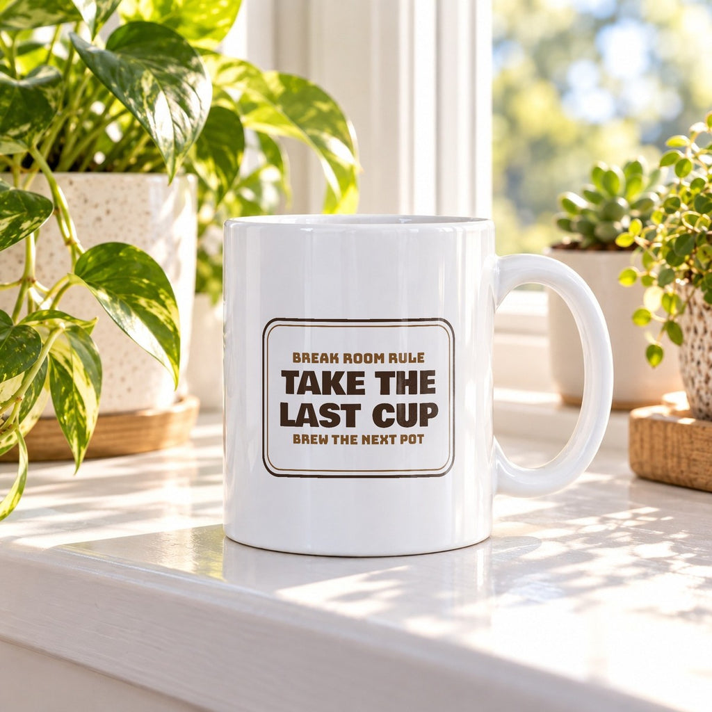 Funny Coffee Lover Mug Last Cup Brews Next Pot Sign For Coffee Drinkers - photo 2