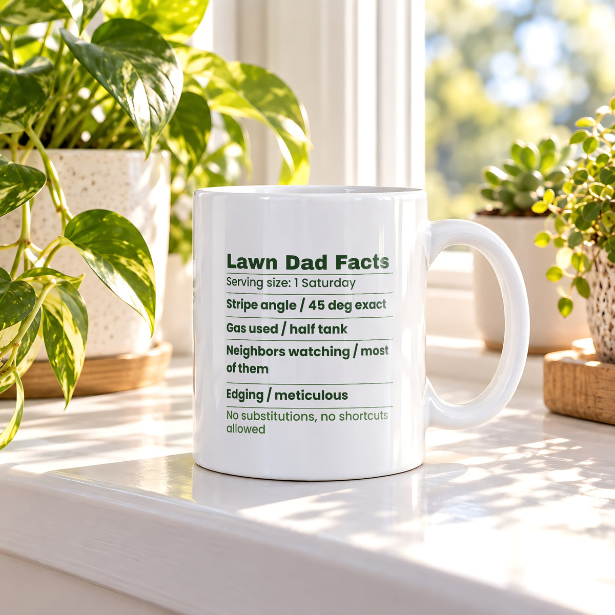 Funny Lawn Dad Coffee Mug Lawn Dad Facts Label For Dad - photo 1