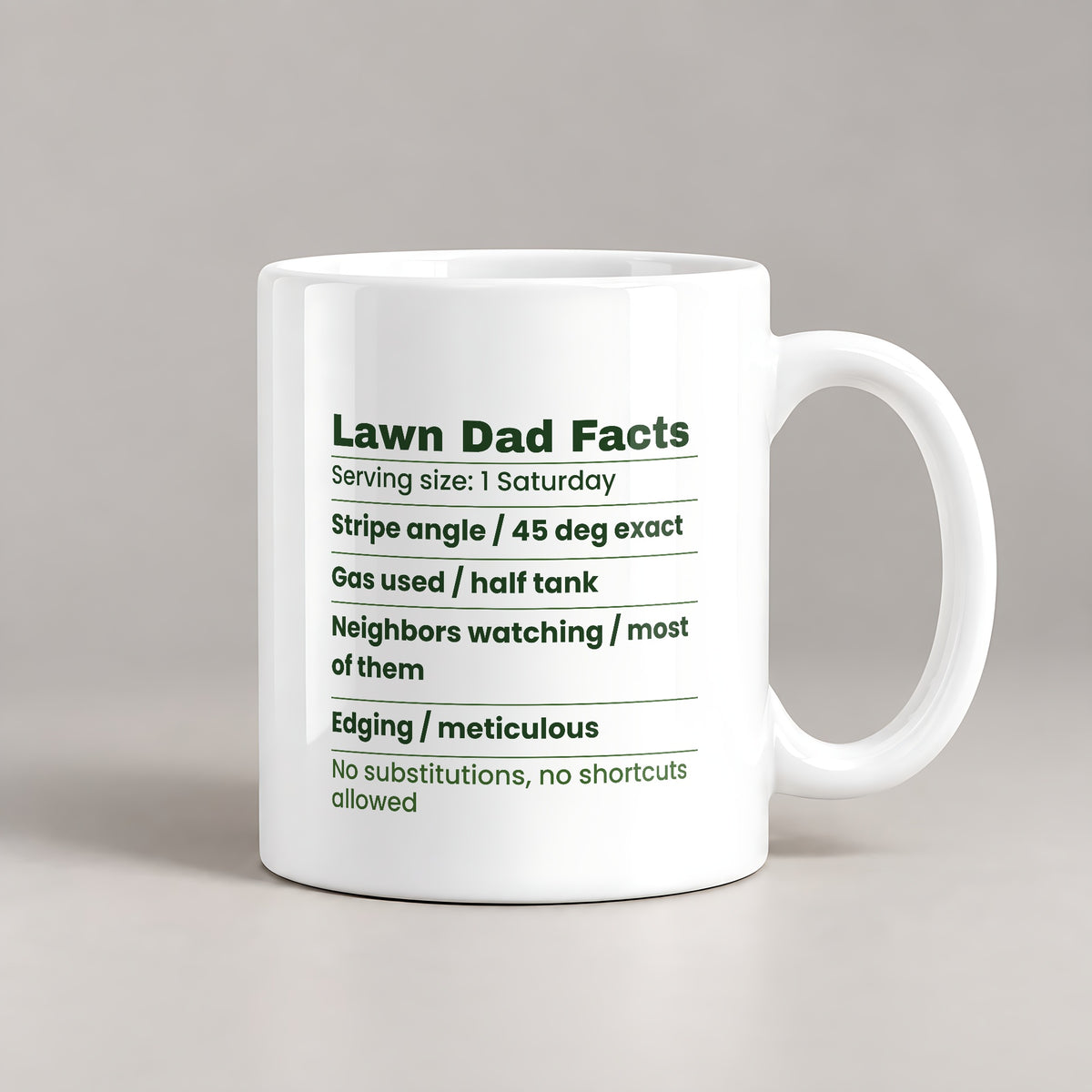 Funny Lawn Dad Coffee Mug Lawn Dad Facts Label For Dad - photo 3