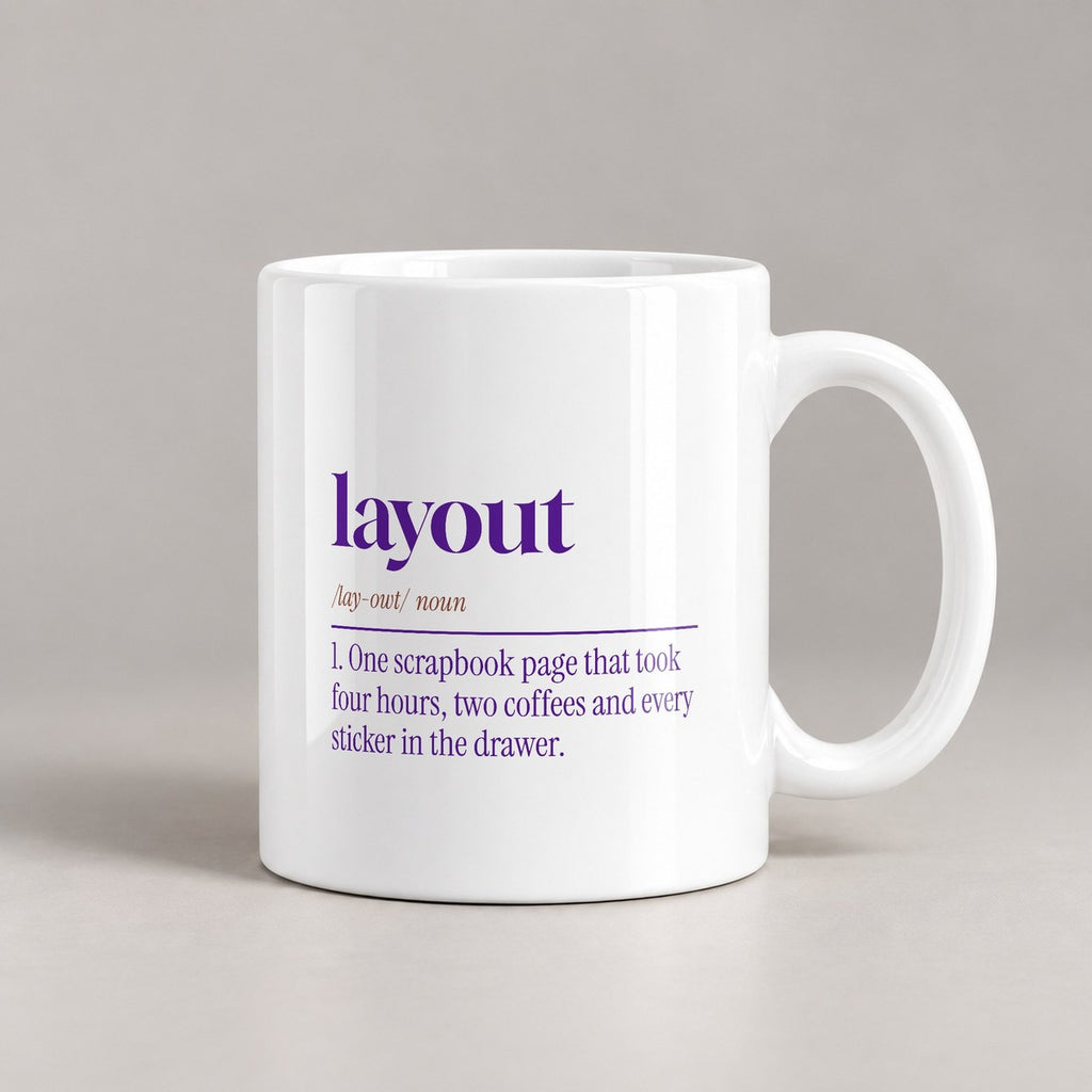Funny Scrapbooking Coffee Mug Layout Definition For Scrapbookers - photo 1