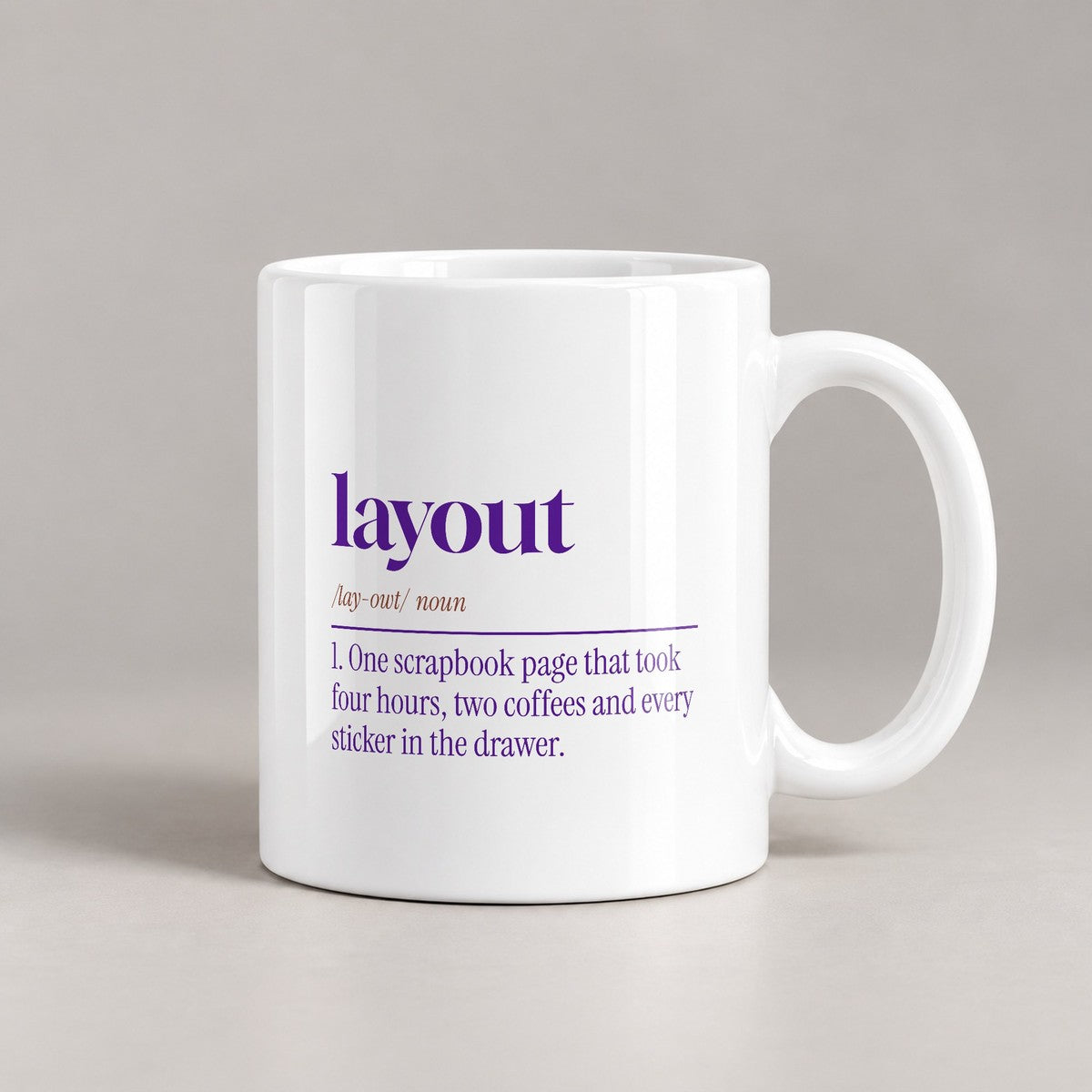 Funny Scrapbooking Coffee Mug Layout Definition For Scrapbookers - photo 1