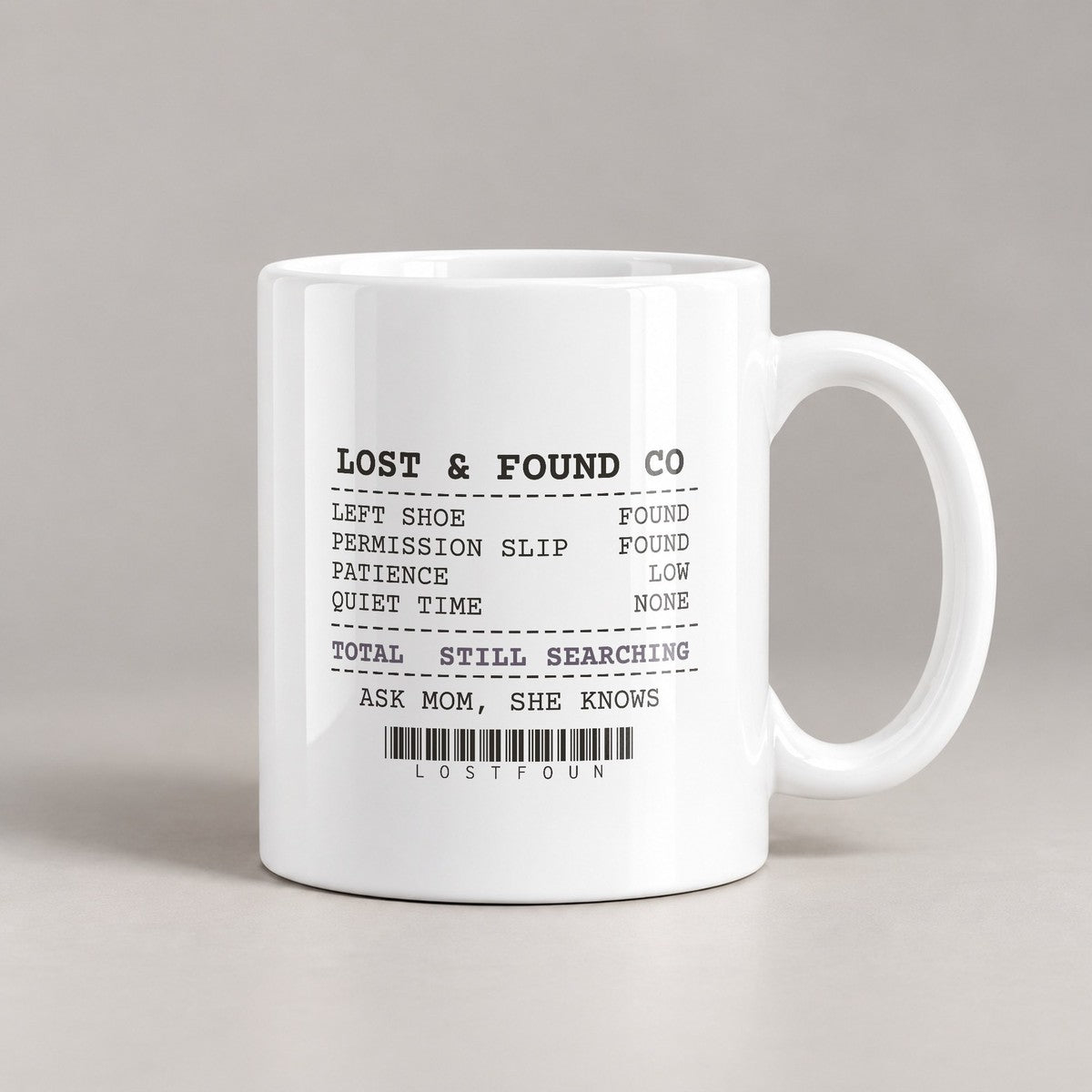 Mom Coffee Mug Lost And Found Ask Mom She Knows - photo 3