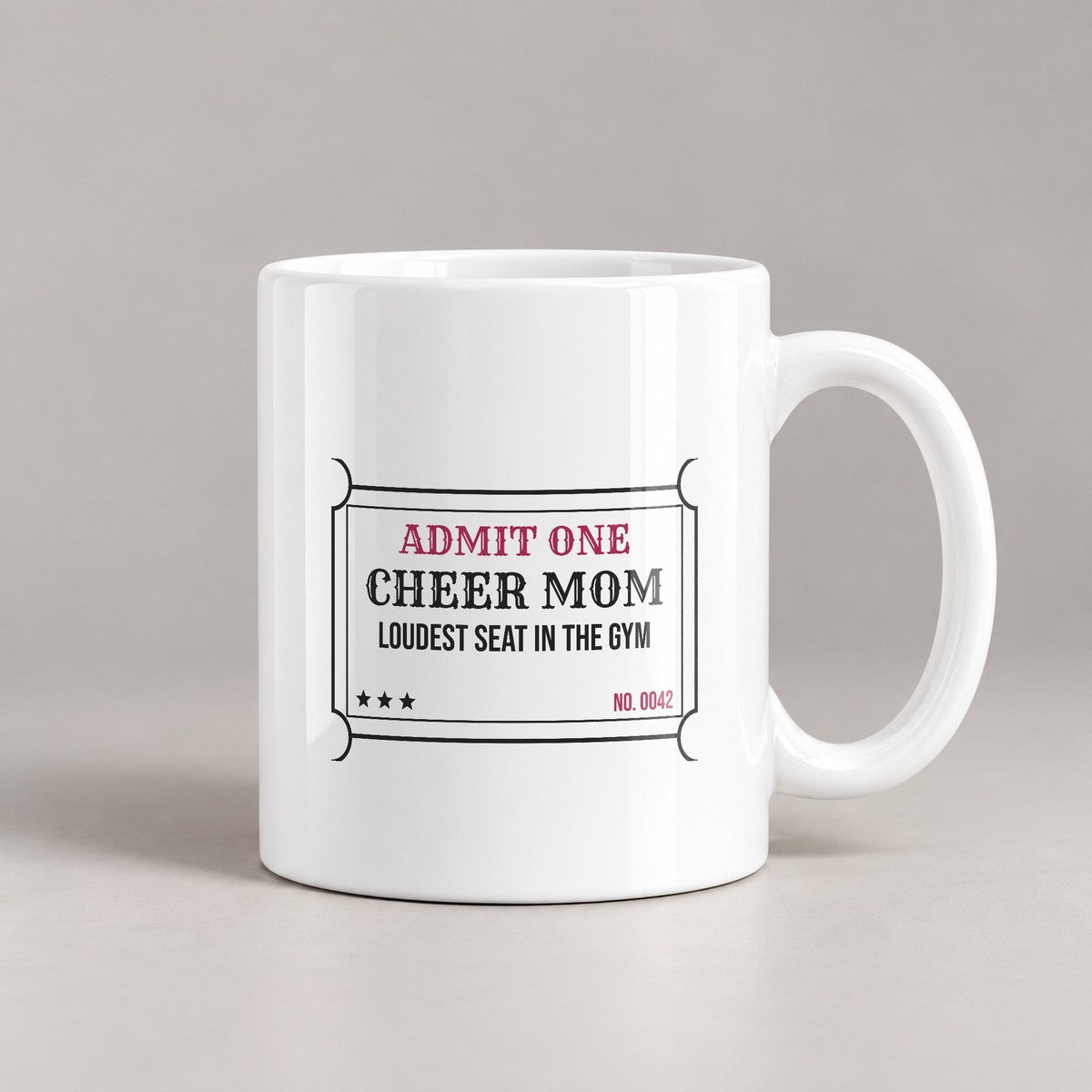 Loudest Seat In The Gym Coffee Mug For Cheer Mom - photo 3