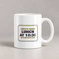 Funny Construction Worker Coffee Mug Lunch At 1030 Jobsite Sign - photo 1