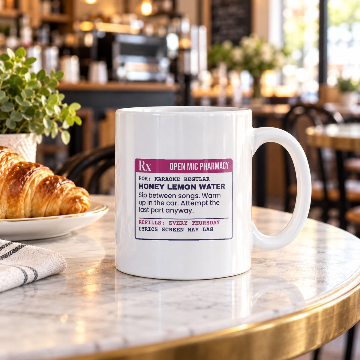 Funny Karaoke Coffee Mug Honey Lemon Water Prescription For Singers - photo 2