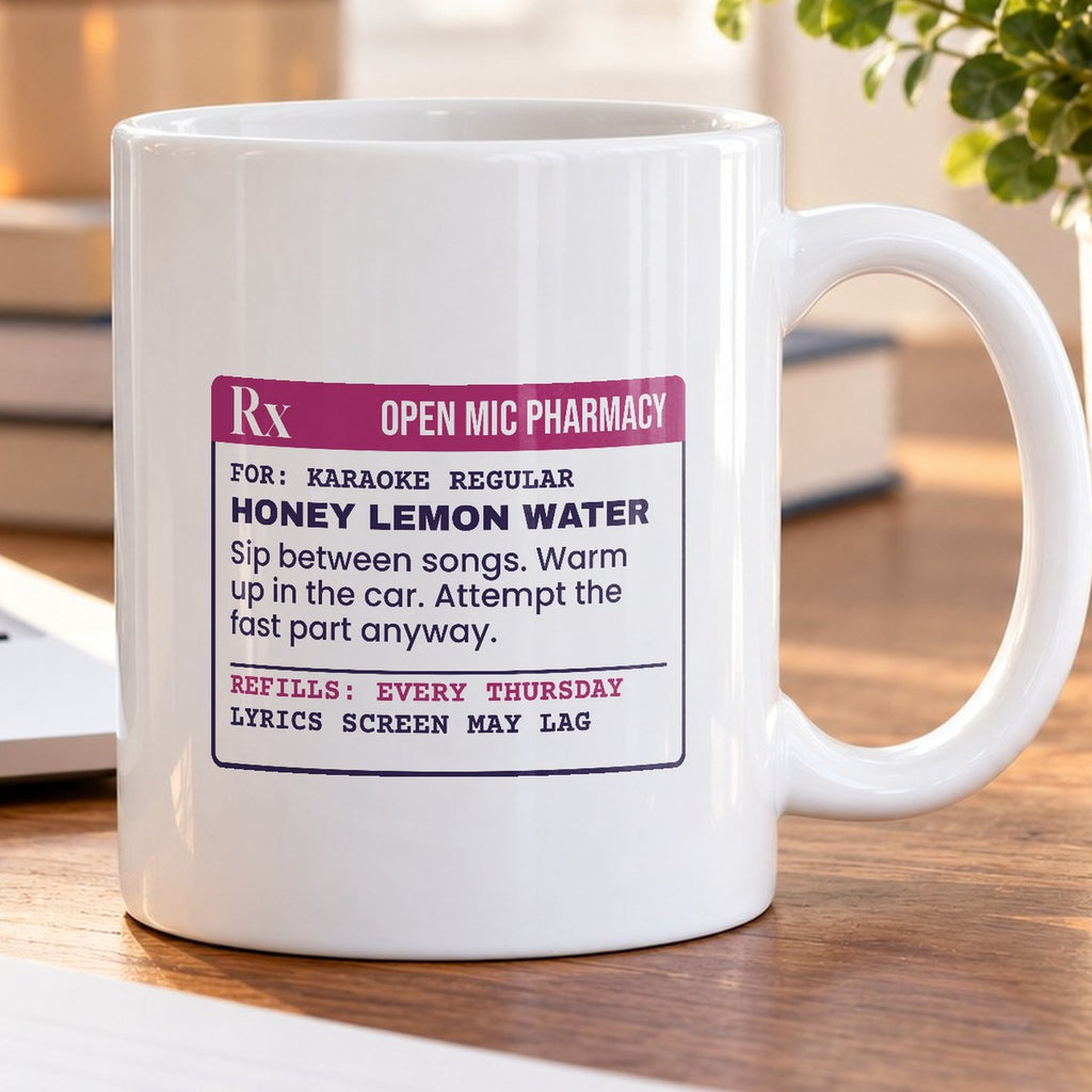 Funny Karaoke Coffee Mug Honey Lemon Water Prescription For Singers - photo 5
