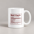 Funny Christmas Shopping Coffee Mug Mall Facts Nutrition Label - photo 1