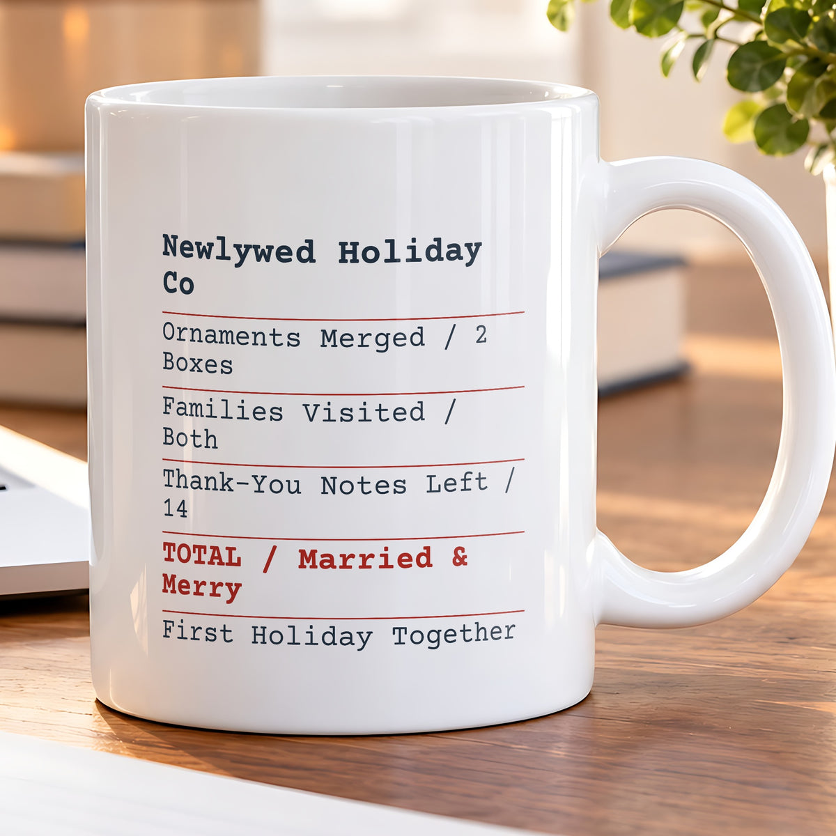 Funny Christmas Coffee Mug Married And Merry Newlywed Receipt - photo 5