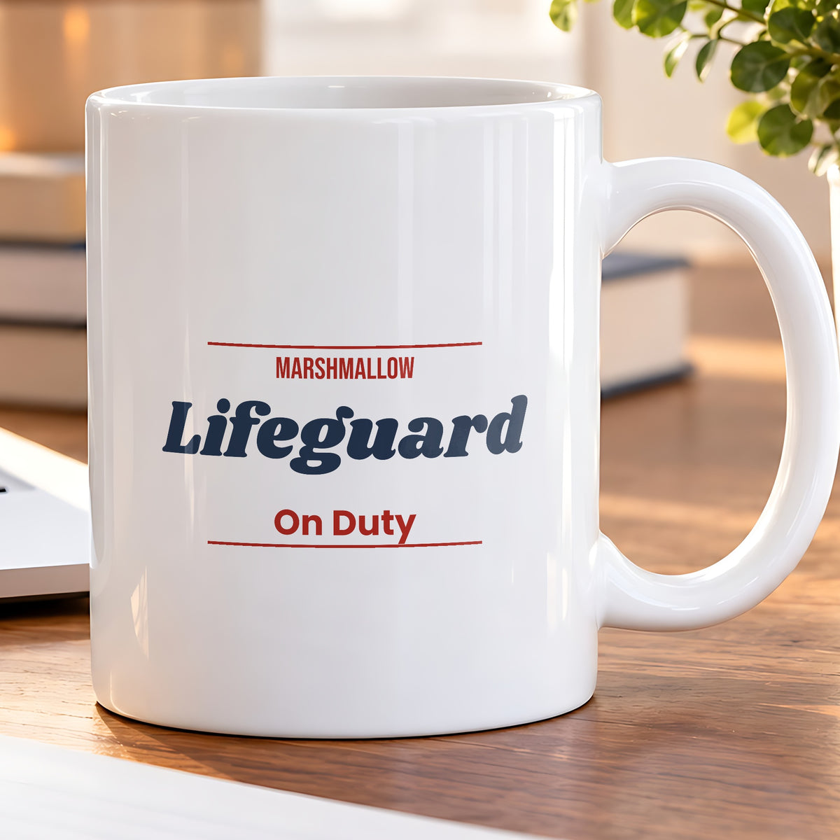 Hot Cocoa Coffee Mug Marshmallow Lifeguard On Duty Funny Cocoa Cup - photo 5
