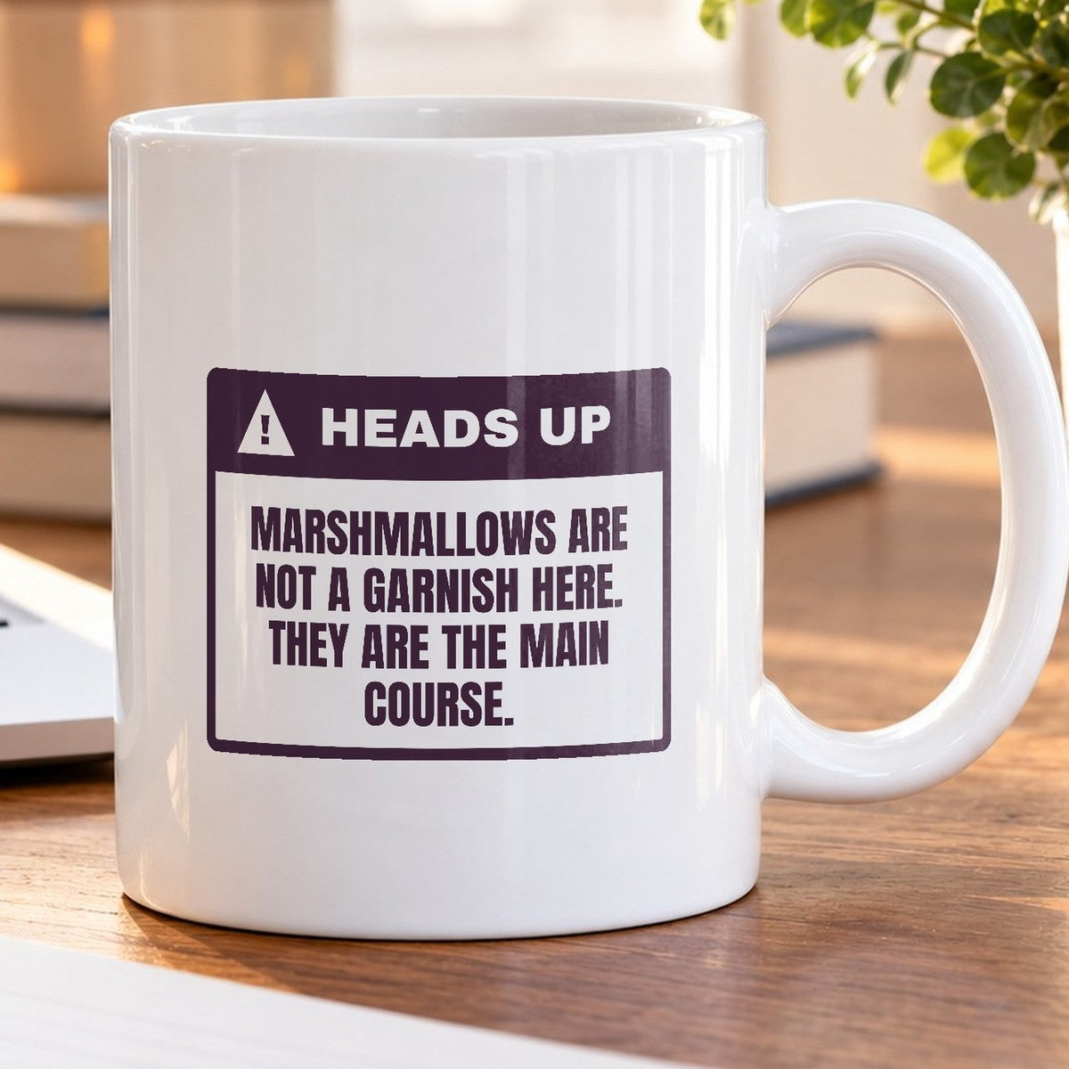 Funny Hot Cocoa Mug Marshmallows Are The Main Course Label - photo 5