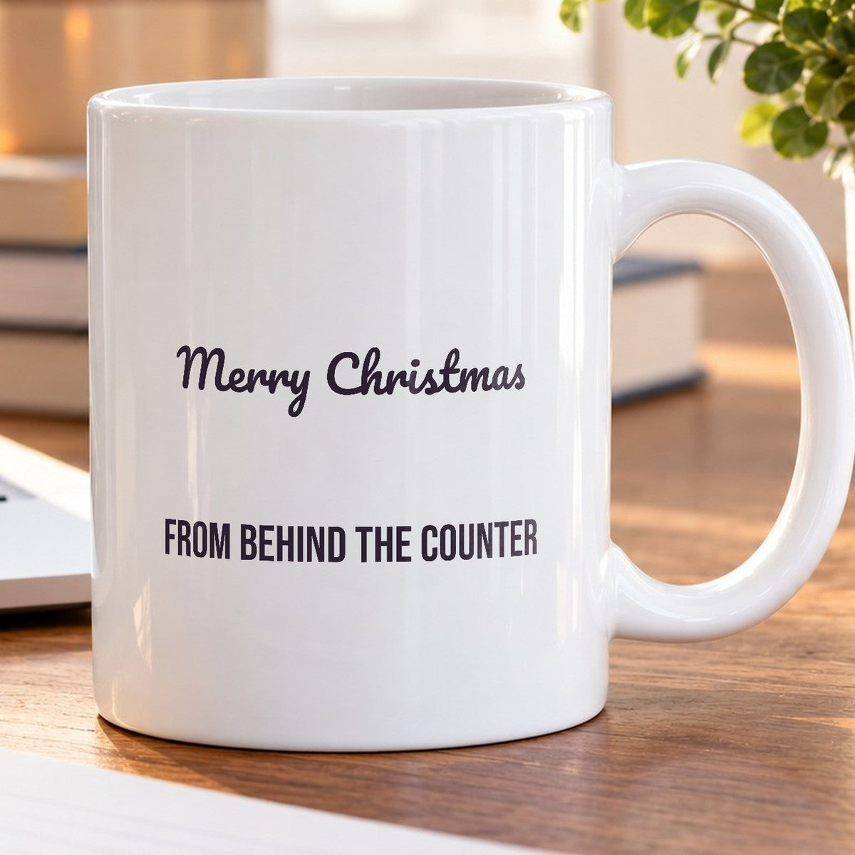 Retail Christmas Coffee Mug Merry Christmas From Behind The Counter - photo 5