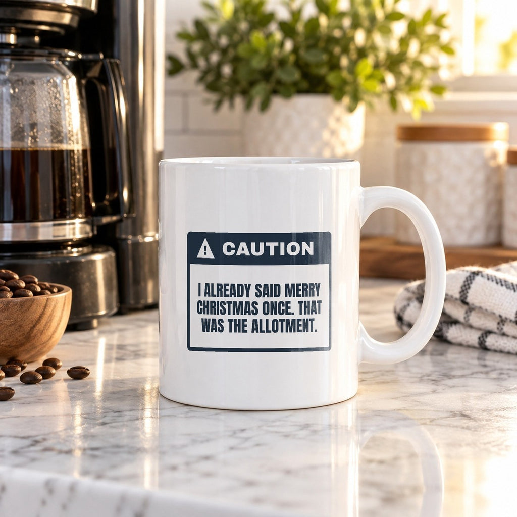 Funny Christmas Introvert Coffee Mug Merry Christmas Allotment Used - photo 1