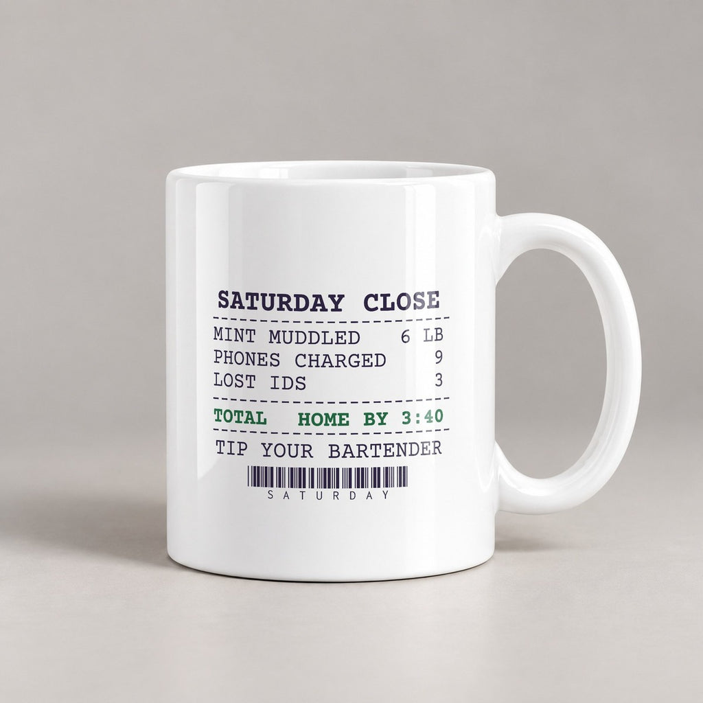 Funny Bartender Coffee Mug Mint Muddled 6 Pounds Home By 3:40 - photo 3