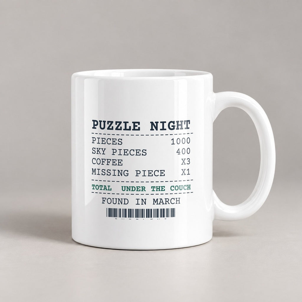 Funny Jigsaw Puzzle Coffee Mug Missing Piece Under The Couch - photo 2