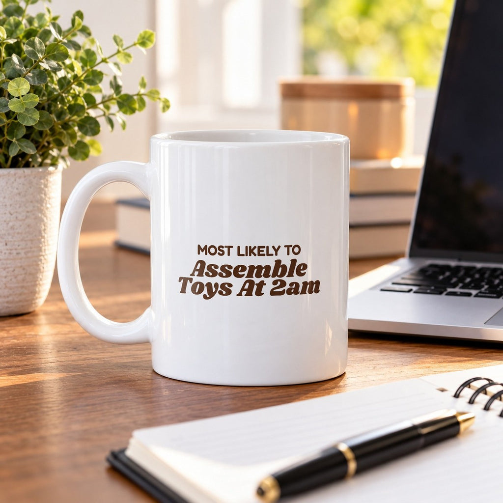 Funny Christmas Couples Coffee Mug Most Likely To Assemble Toys At 2am - photo 4
