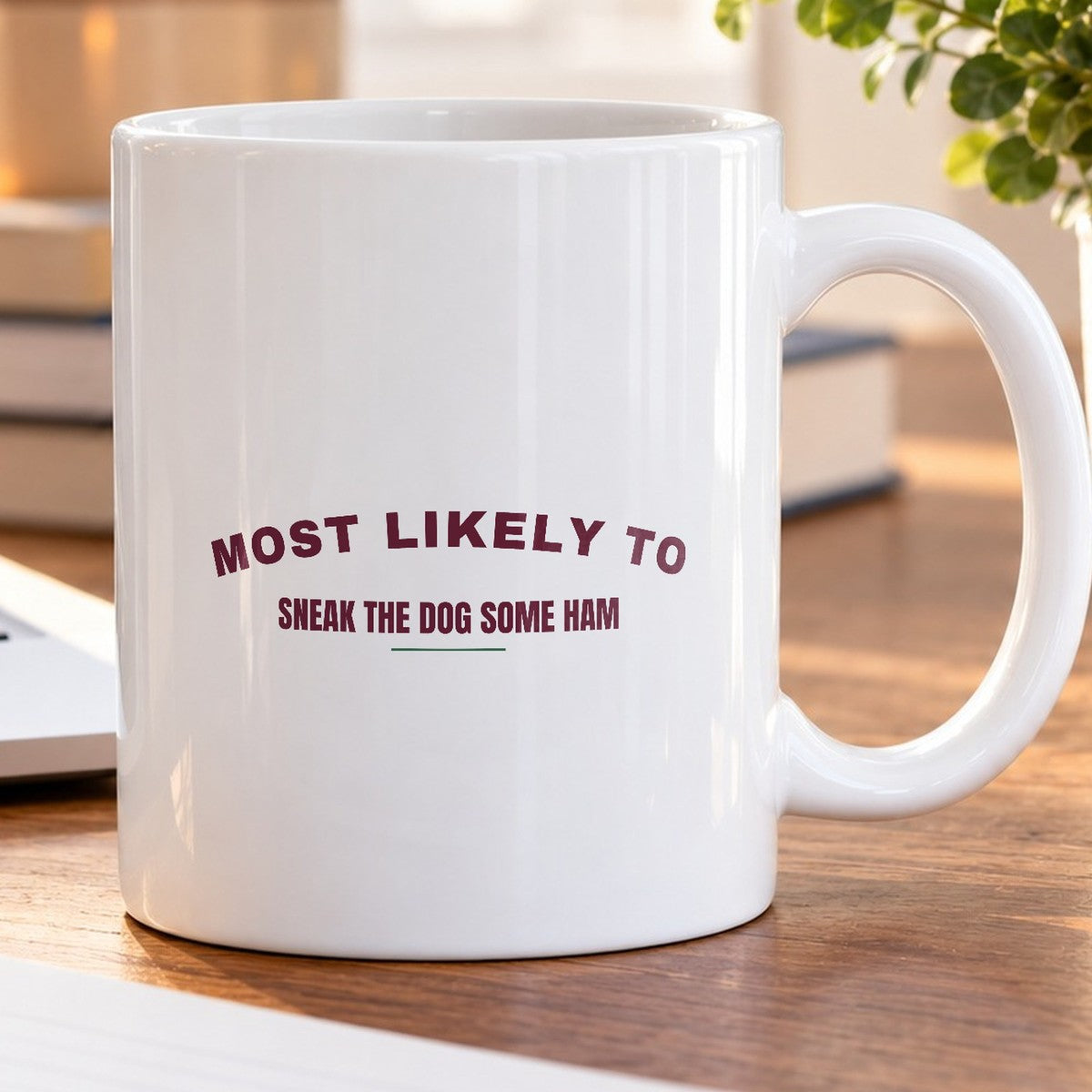 Funny Christmas Coffee Mug Most Likely To Sneak The Dog Some Ham Family - photo 5