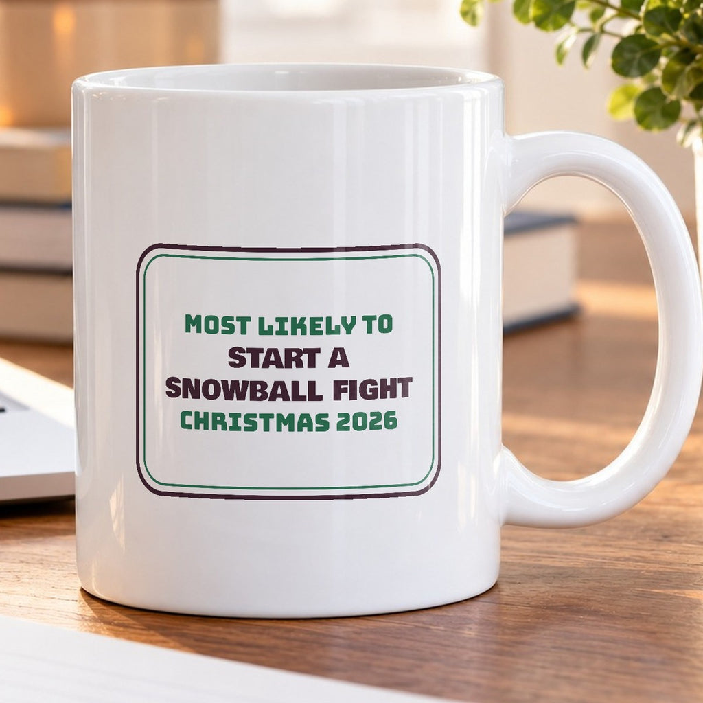 Funny Christmas Family Coffee Mug Most Likely To Start A Snowball Fight - photo 5
